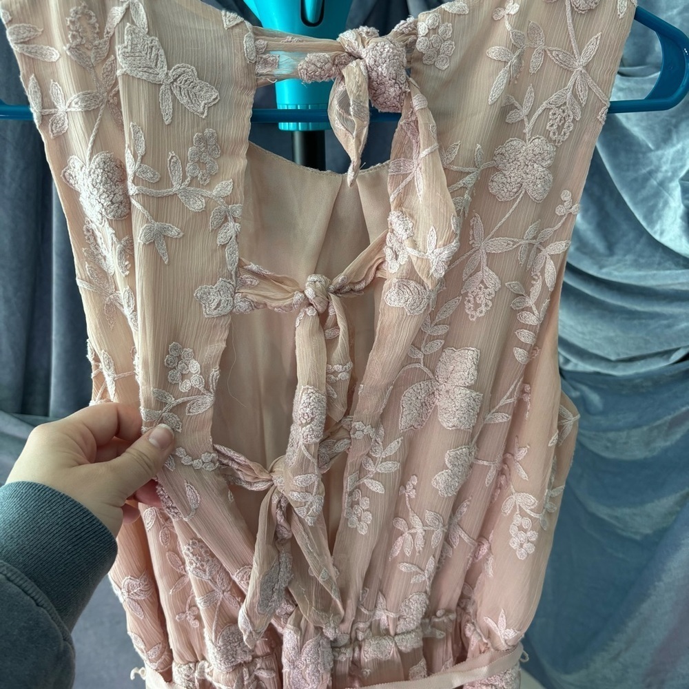 Anthropologie pink lace valentines dress size medium - Picture 4 of 9